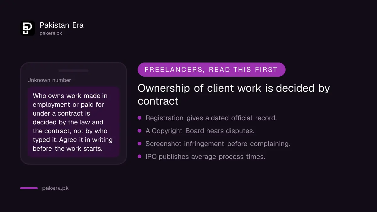Enforcement options when your work is copied in Pakistan
