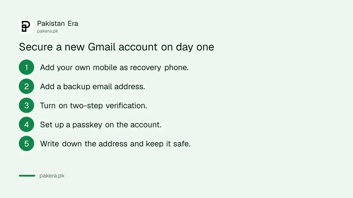 Three security steps to take right after creating a Gmail account