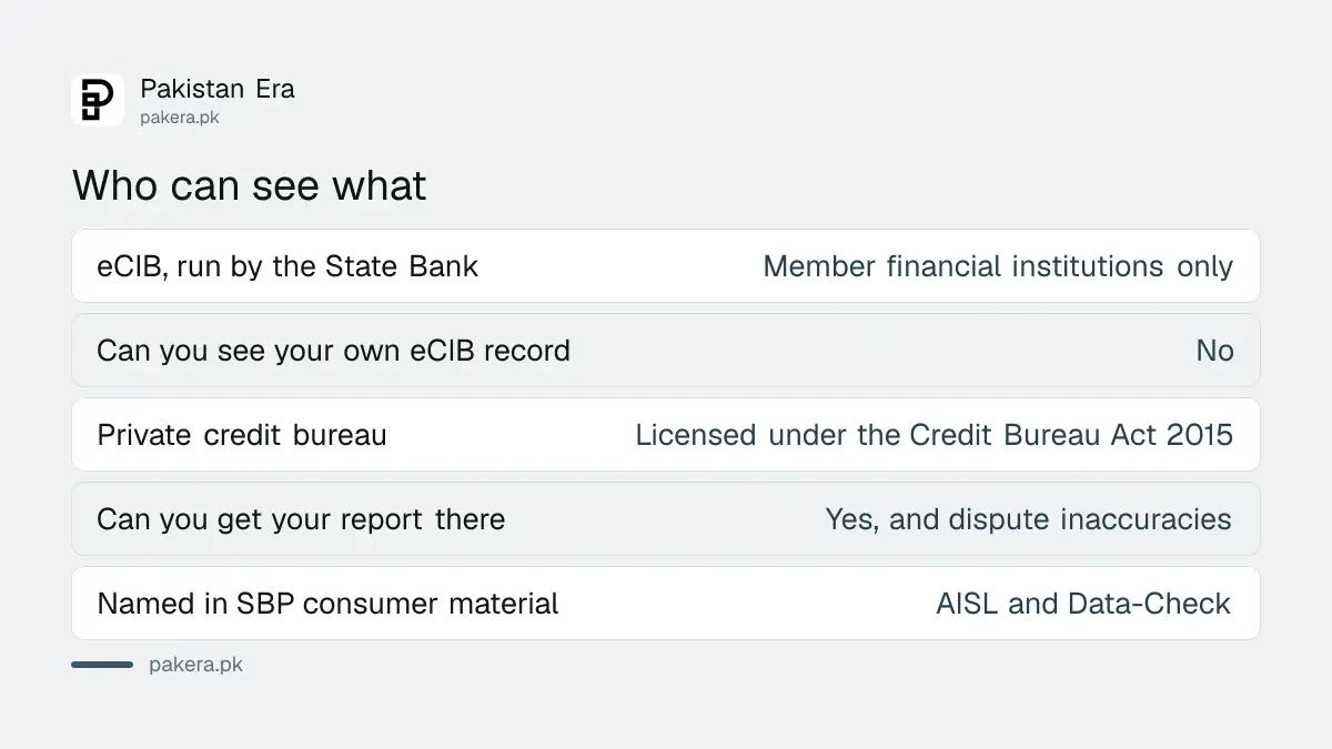Who can access the eCIB in Pakistan and who cannot