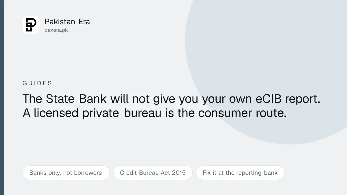 How to check your credit record in Pakistan and what the eCIB is