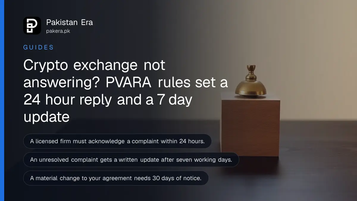Still life of a wooden block and a small brass bell, for a Pakistan guide on crypto exchange complaint pakistan