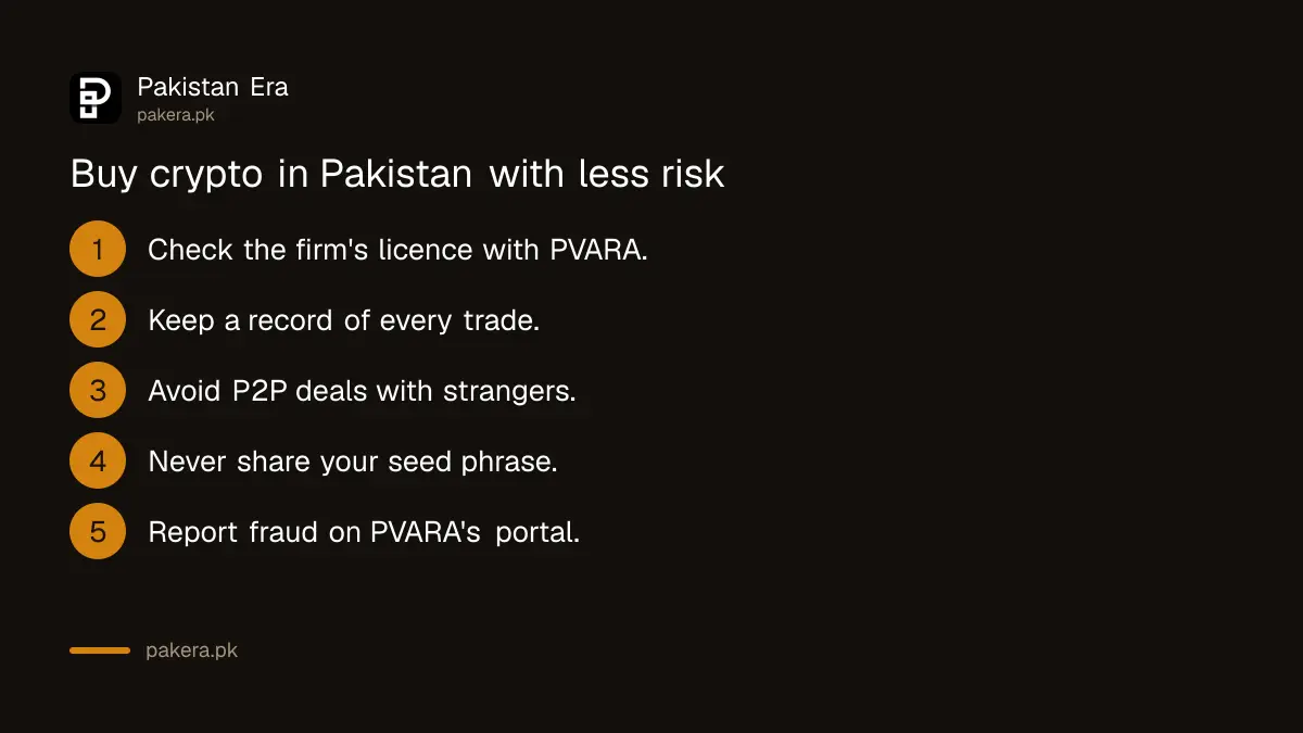 Five steps to lower the risk when buying crypto in Pakistan