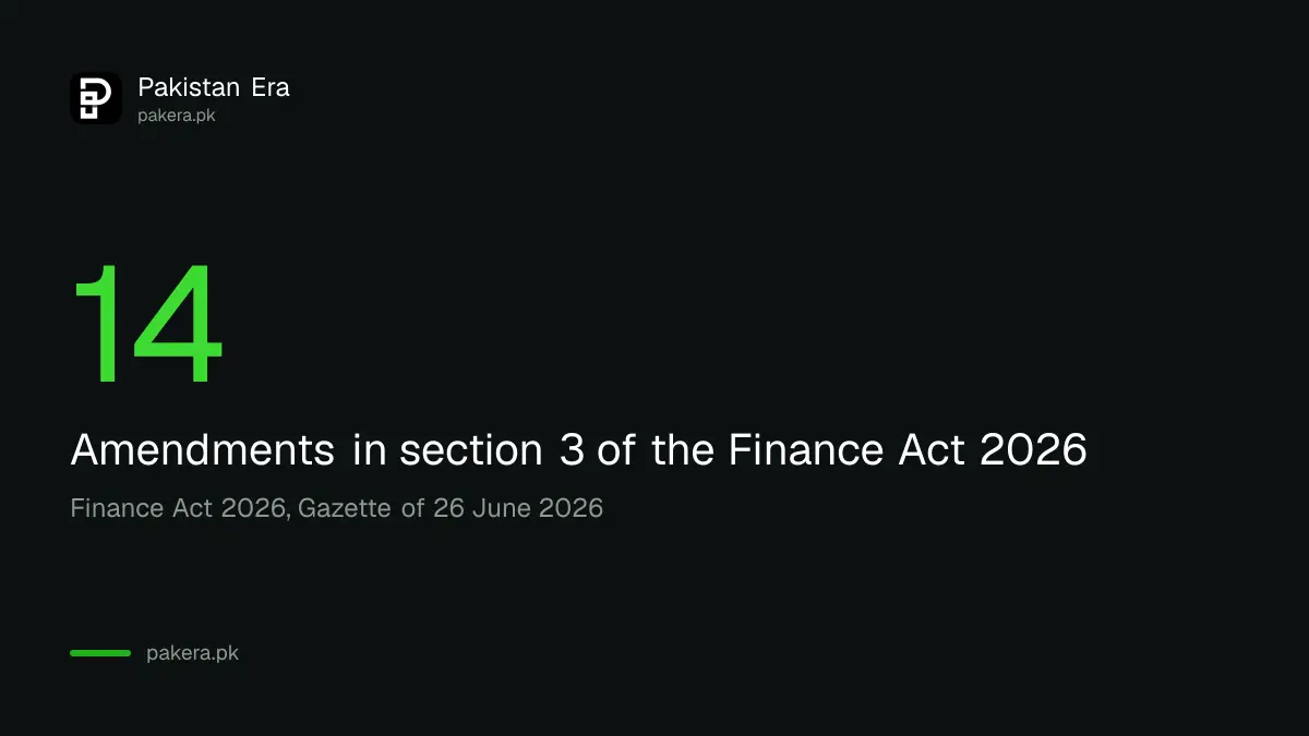 Customs Act changes made by the Finance Act 2026 in Pakistan
