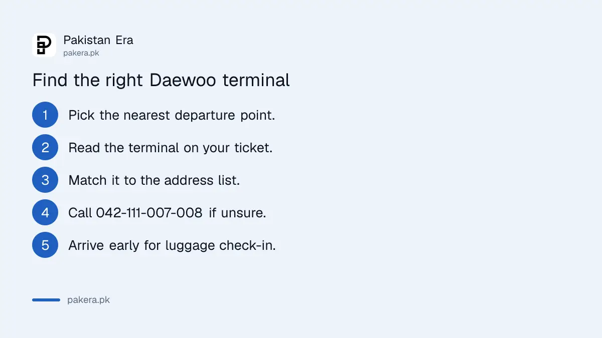 Five steps to find the right Daewoo Express terminal before travelling