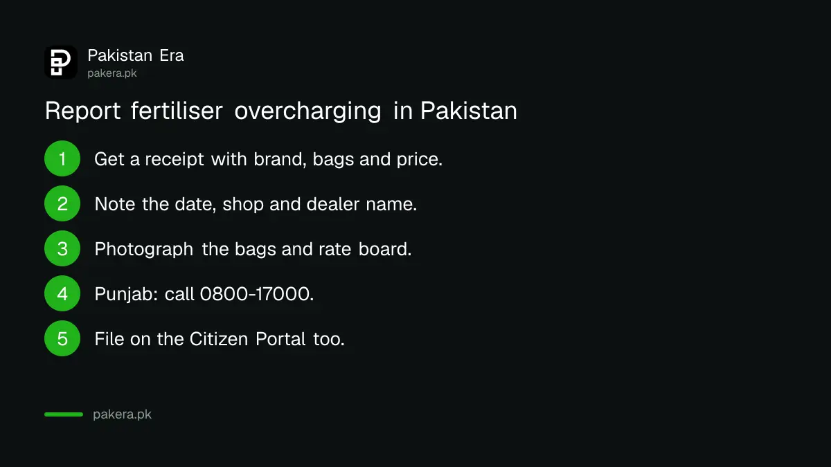 Five steps to report fertiliser overcharging in Pakistan