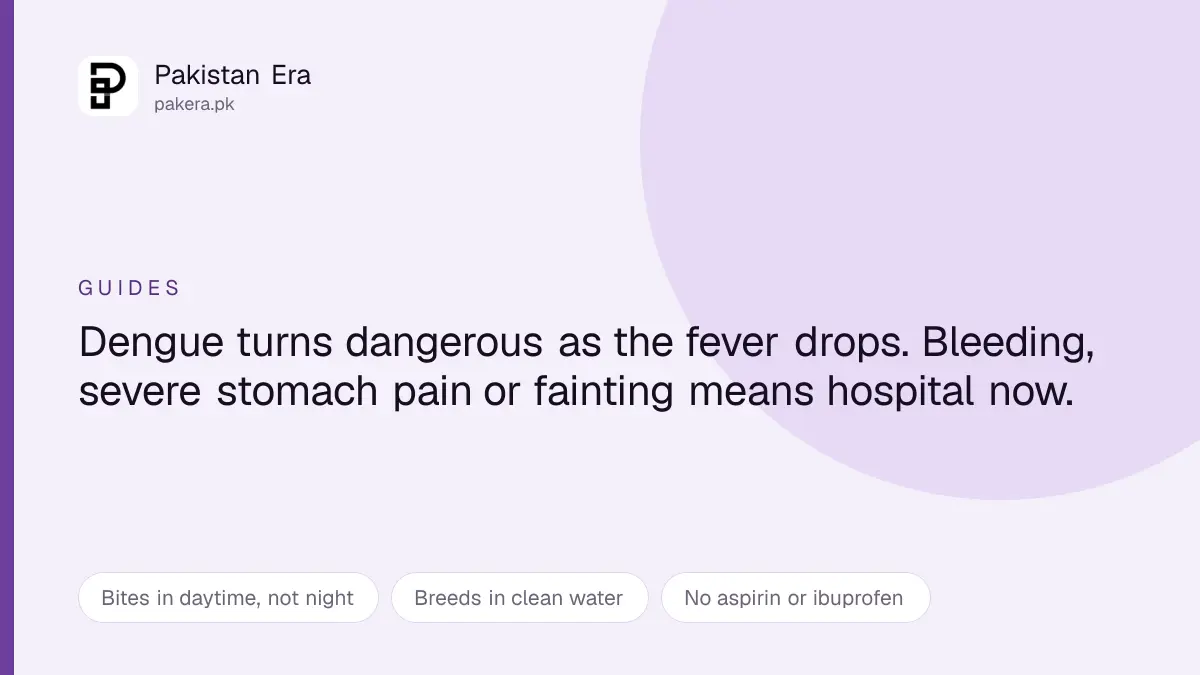 Dengue symptoms and warning signs in Pakistan