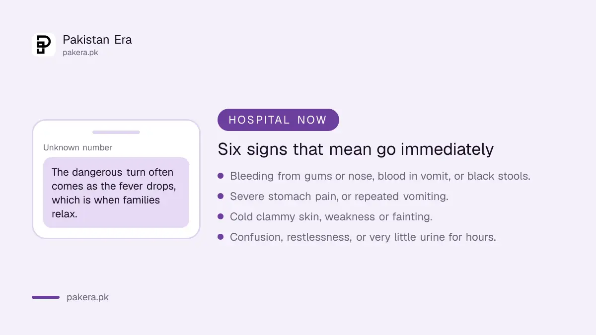 Dengue warning signs that mean going to hospital
