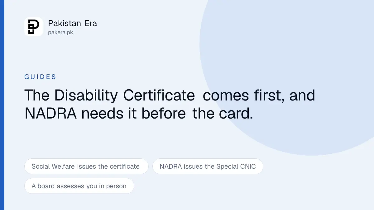 How to get a disability certificate and Special CNIC in Pakistan