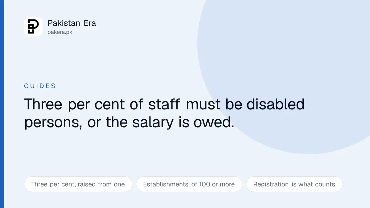 The Disabled Persons Employment Quota in Pakistan