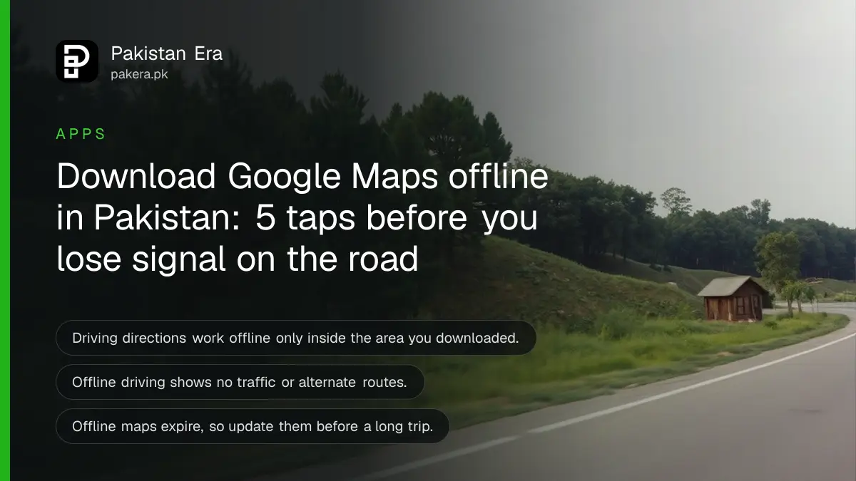 Still life of green pine hills under a pale cloudy sky, for a Pakistan guide on google maps offline