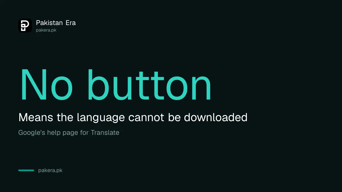 No Download button means the language cannot be saved offline