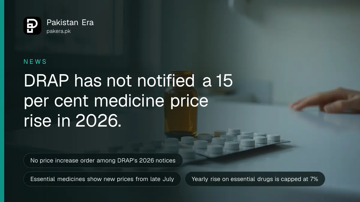 Blister packs of white tablets and a small amber medicine bottle on a pharmacy counter in soft daylight