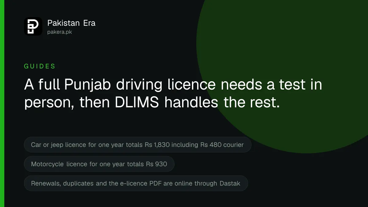 How to apply for a Punjab driving licence online after the learner stage