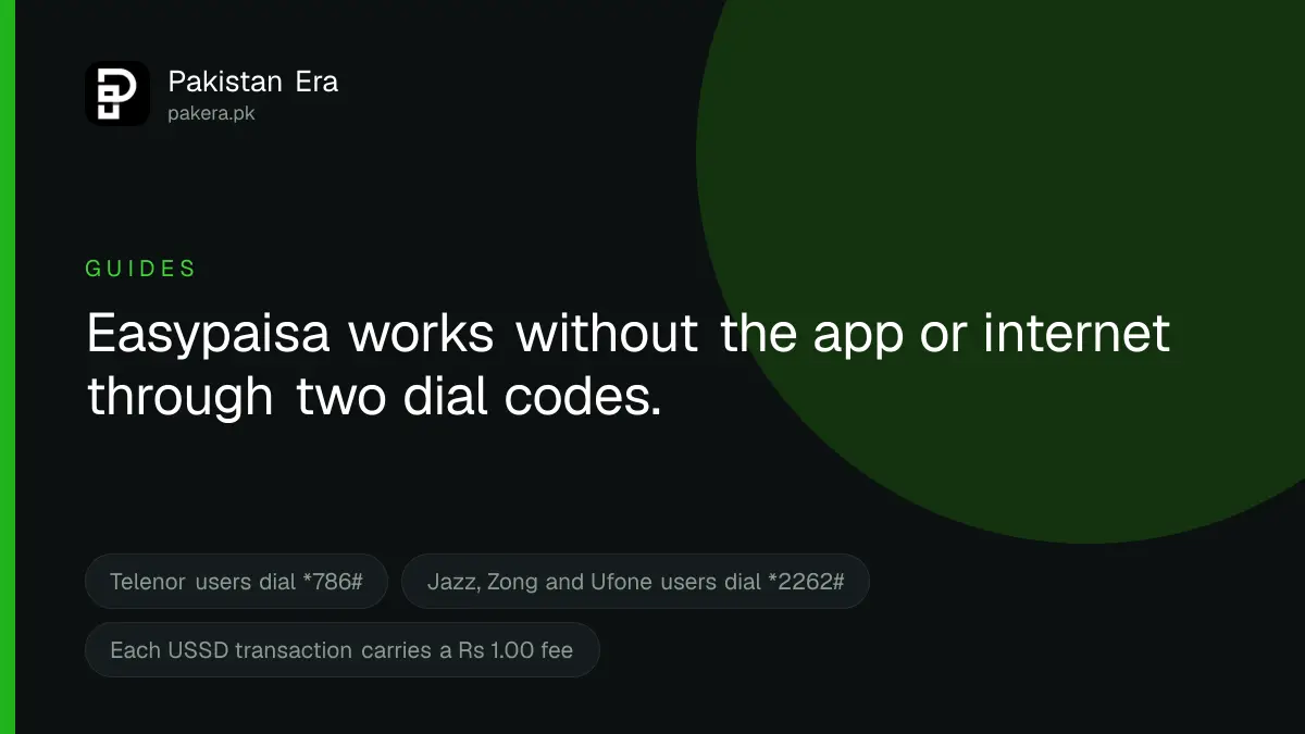 Sending money from Easypaisa by dial code without the app