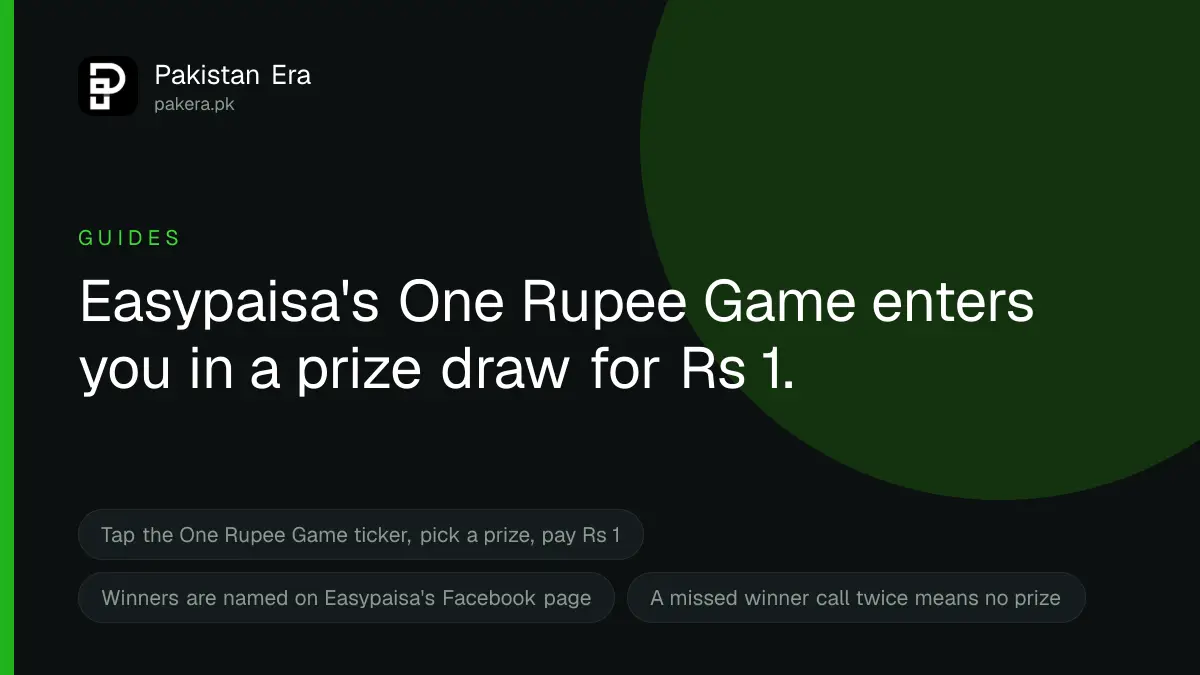 Easypaisa Re 1 Game: How It Works, What You Can Win and Why Easypaisa Runs It