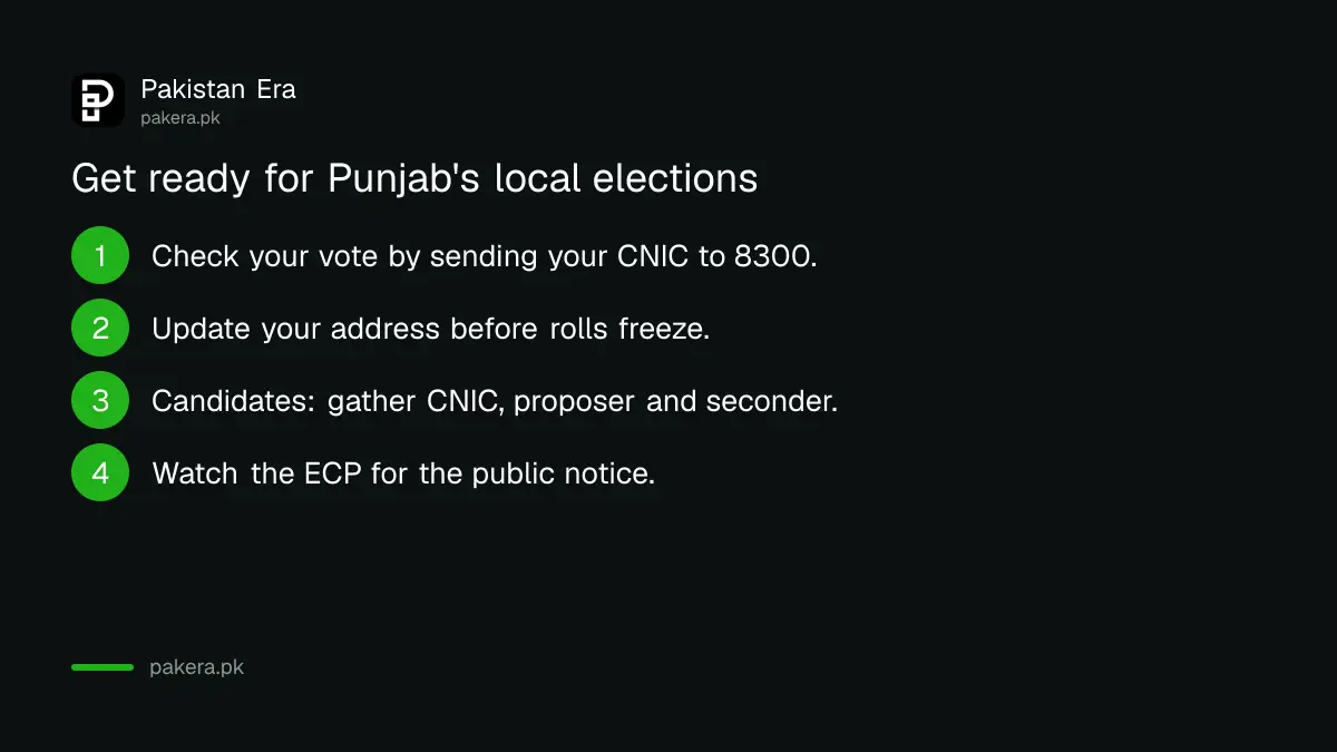 Steps for Punjab voters and candidates before the local government election schedule is announced