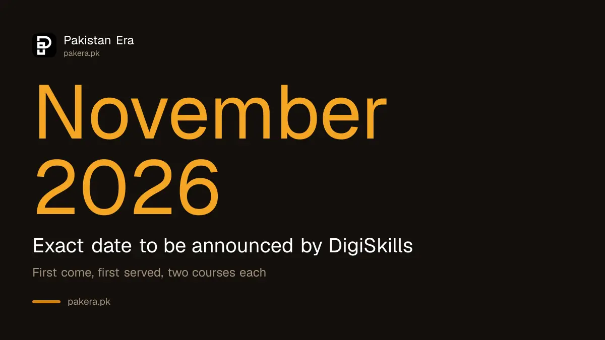 DigiSkills Batch 5 enrolment opens in November 2026 according to the programme FAQ