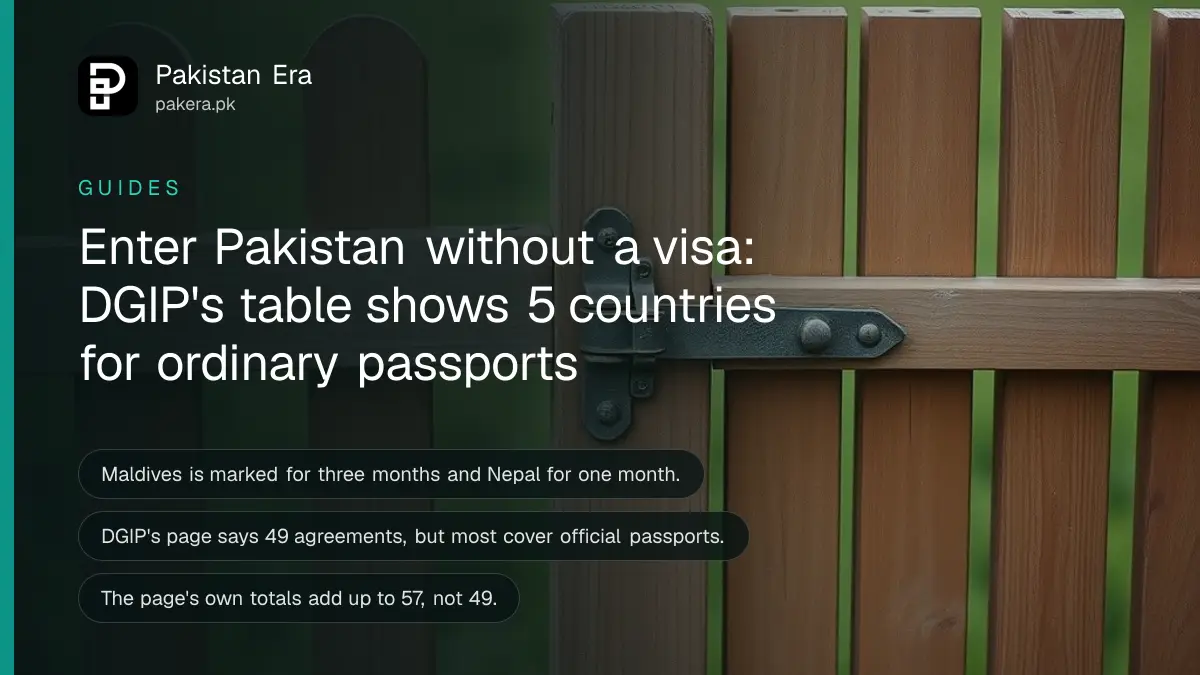 A wooden gate latch on a plain fence in a quiet green field, for a guide on entering Pakistan without a visa