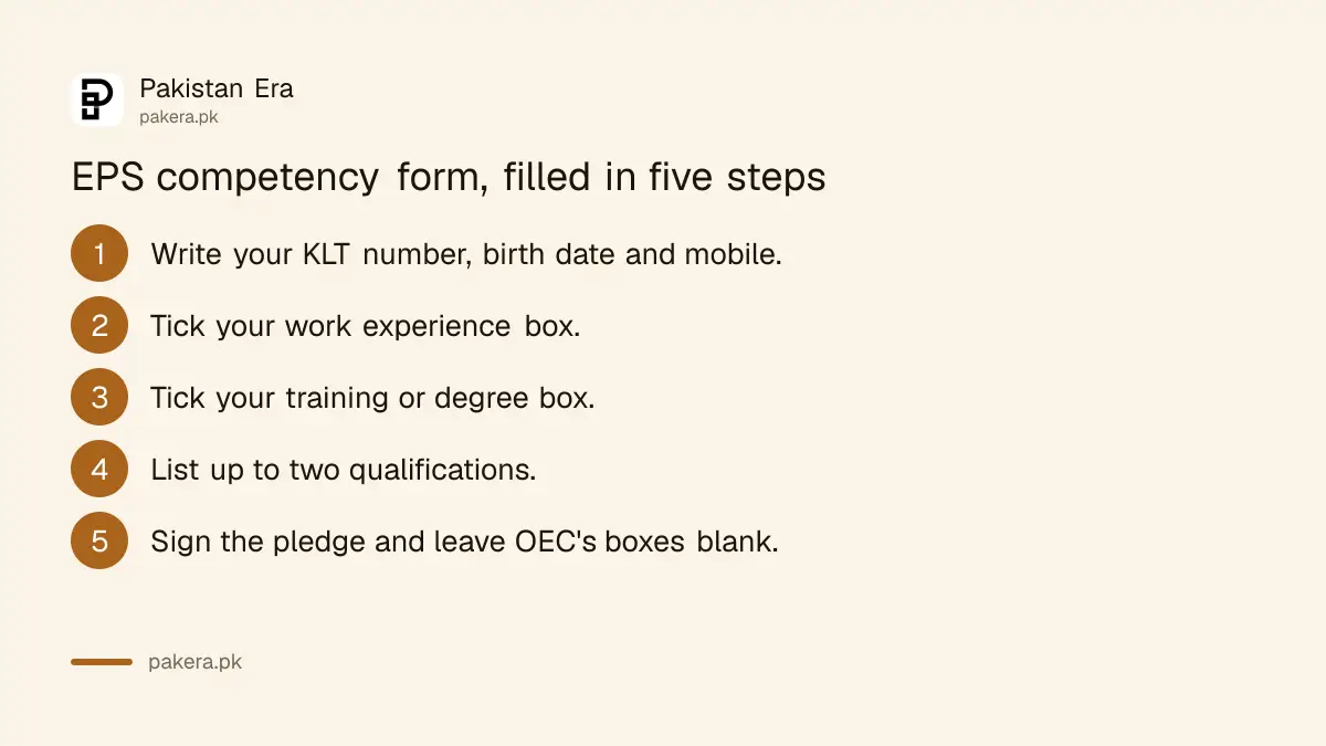 How to fill the EPS-TOPIK 2026 competency form for OEC
