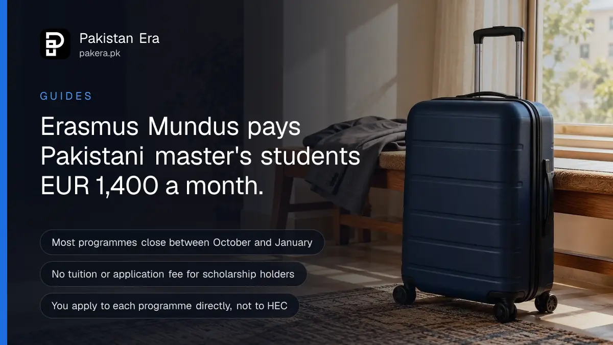 A packed suitcase and a folded jacket beside a sunny window, ready for study abroad