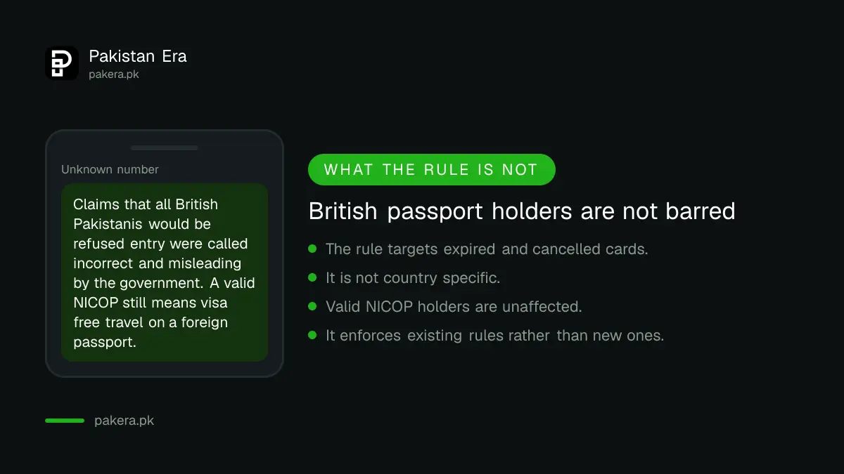 Correcting the rumours about NICOP entry rules