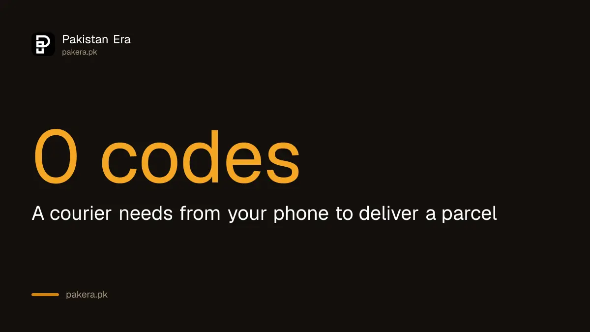 Rule to remember: a courier never needs your OTP or a payment link to deliver a parcel in Pakistan