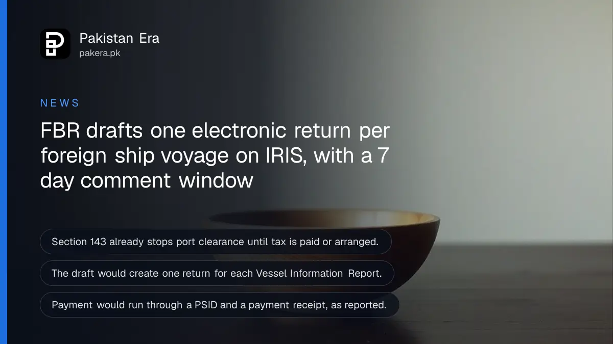 A wooden bowl on a dark wooden table, for an article on fbr section 143 non-resident ship owner