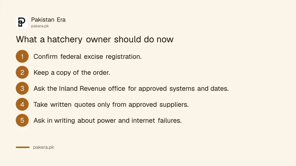 Five steps for a hatchery owner after FBR order FEGO 2 of 2026