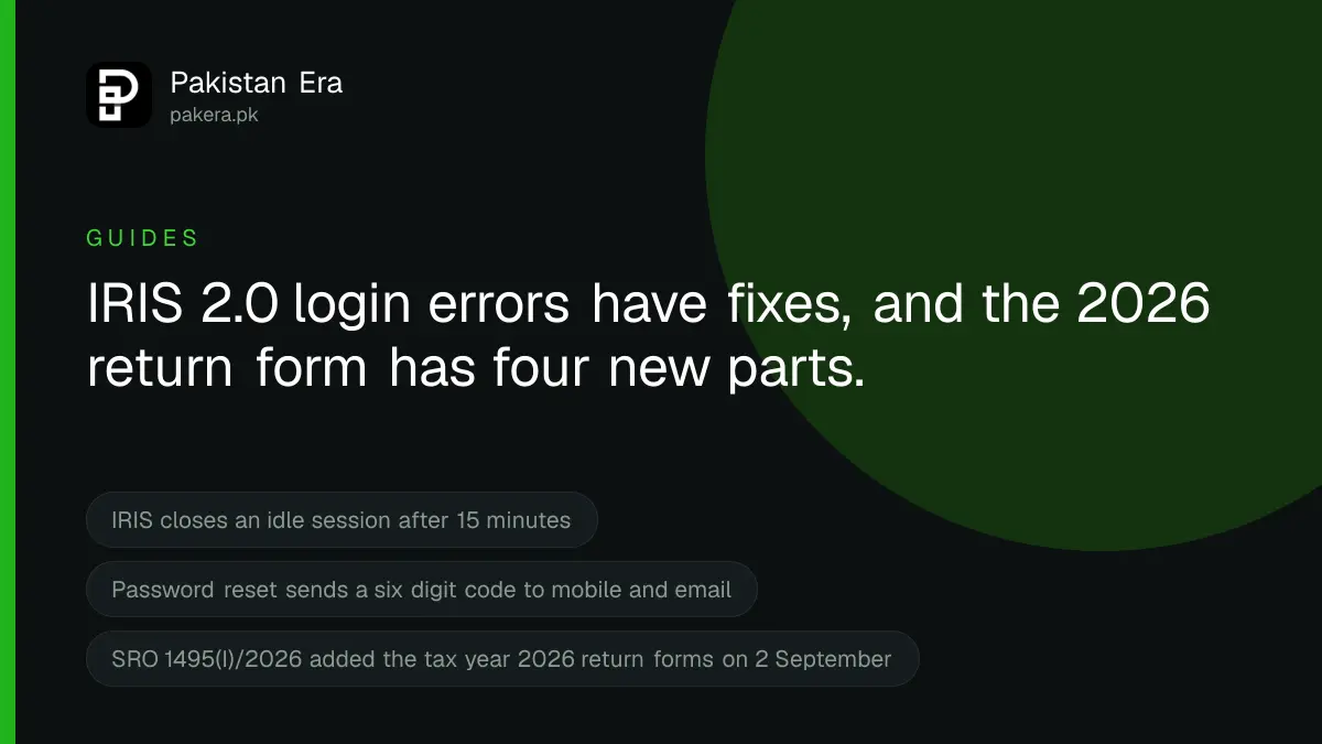 How to Fix FBR IRIS 2.0 Login Errors and File the 2026 Return