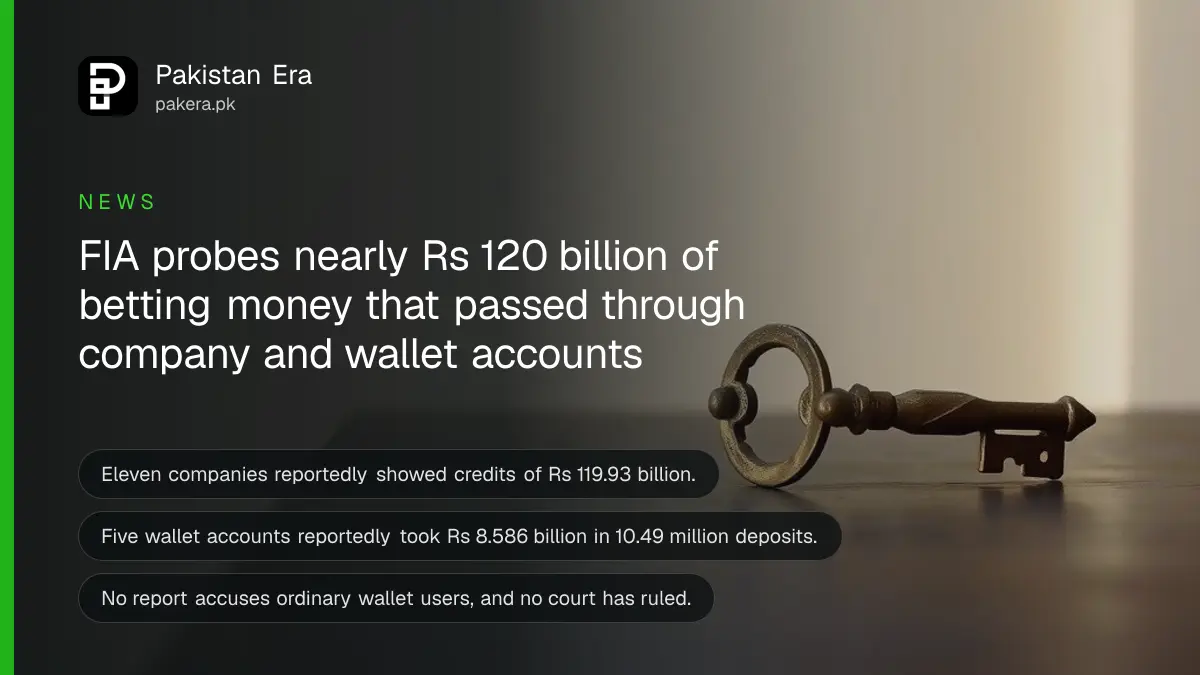 An old brass key on a dark wooden table, for an article on the FIA betting network case and wallet accounts