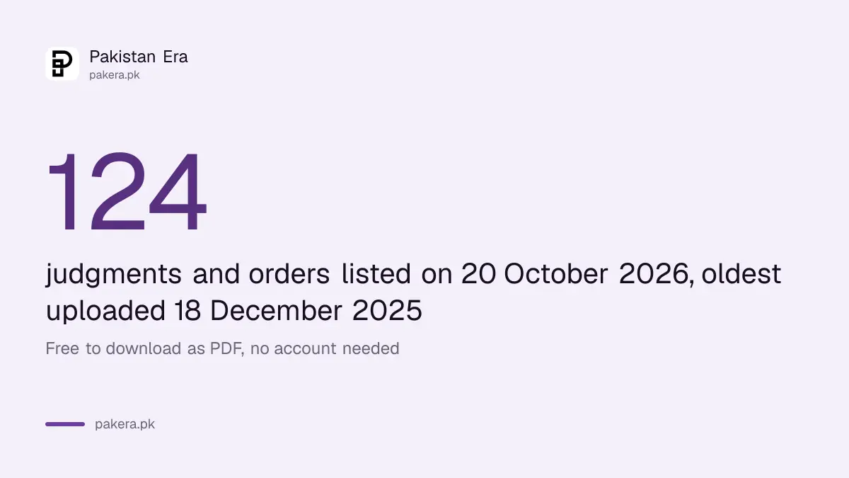 The Federal Constitutional Court judgments page held 124 decisions on 20 October 2026