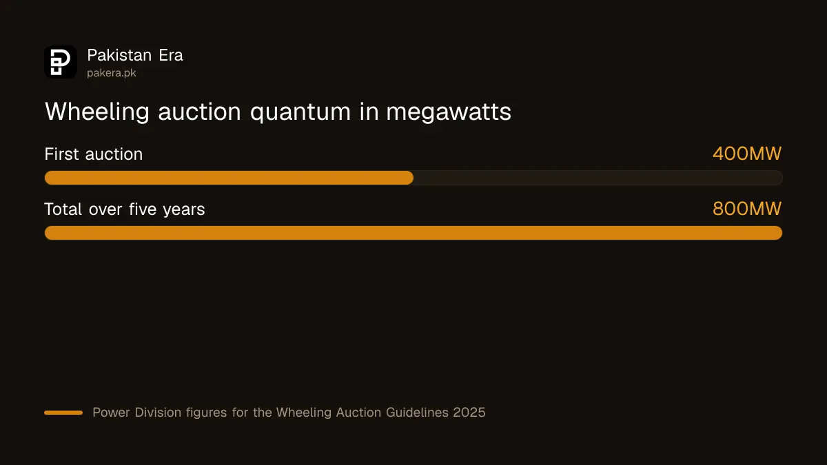 Key facts of Pakistan's first wheeling auction, 400 MW now and 800 MW over five years