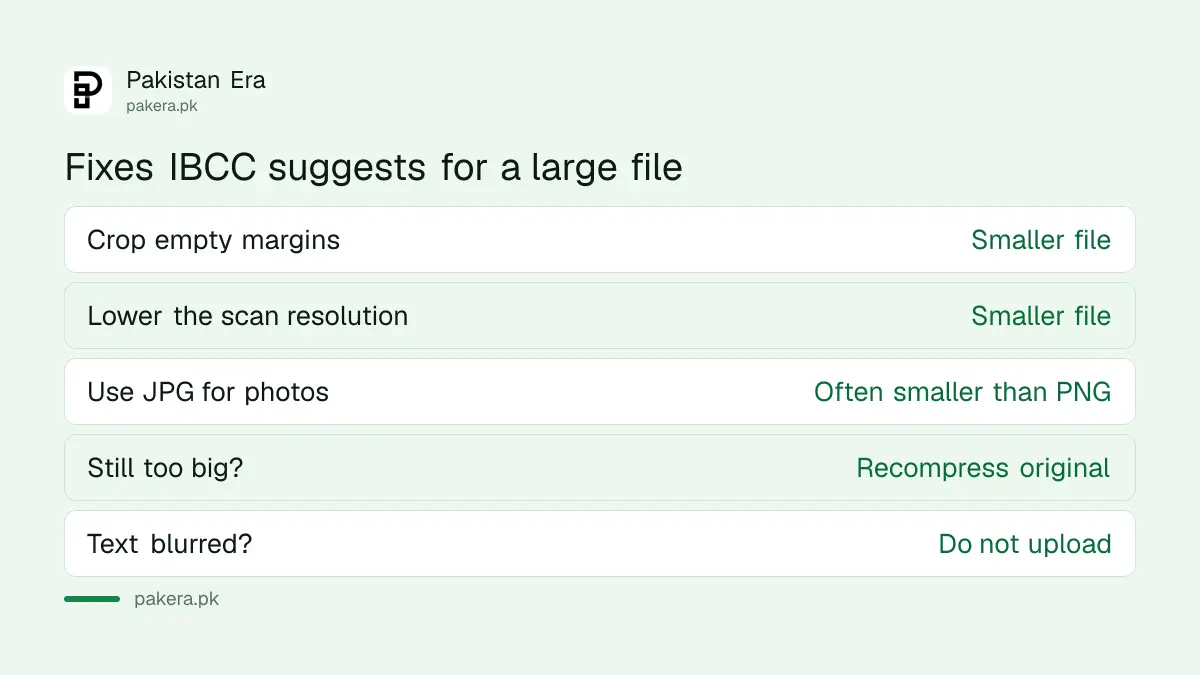 Fixes for an IBCC upload error: compress, crop, use JPG and check readability