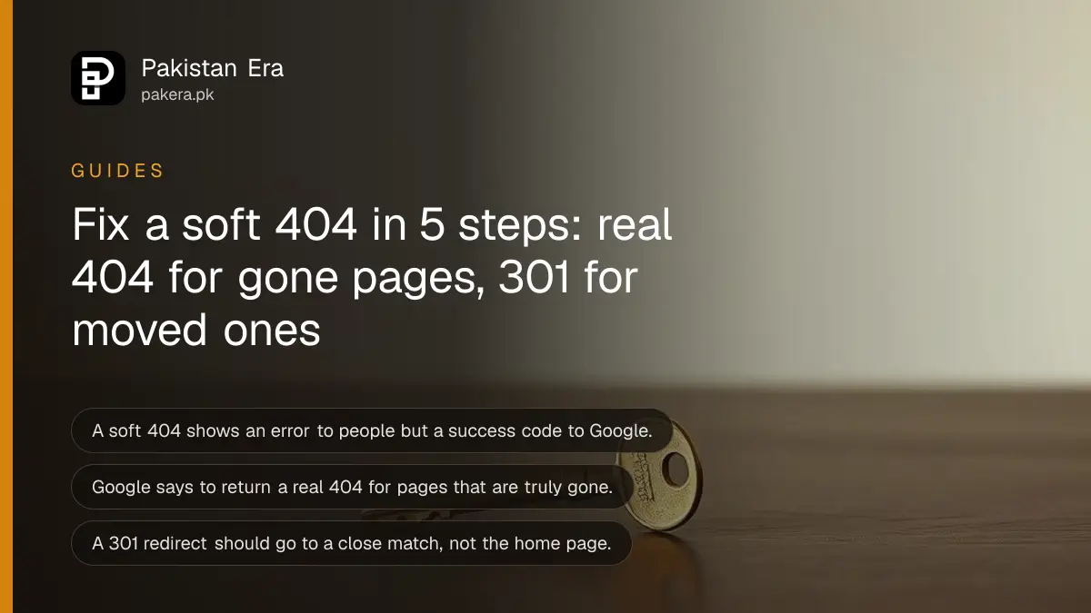 Still life of a single brass key, for a Pakistan guide on fix soft 404