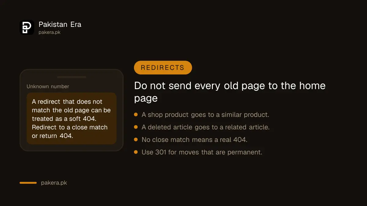 Why redirecting every old page to the home page is a mistake