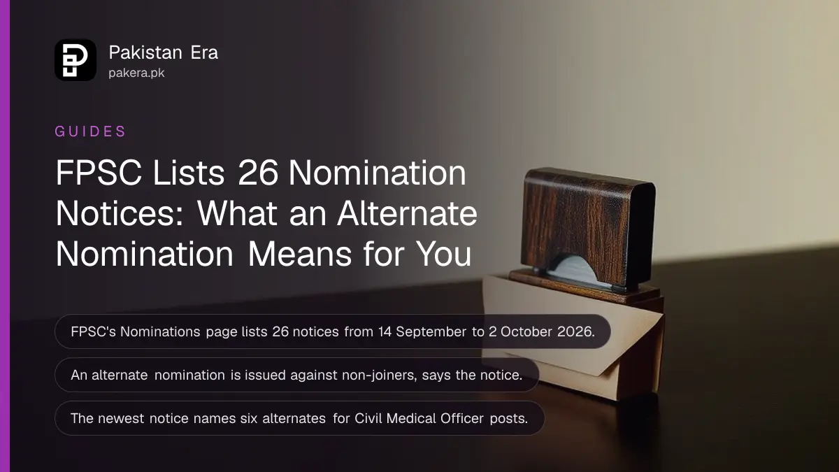 A stamp pad and a closed envelope on a wooden table, for a guide to FPSC alternate nominations