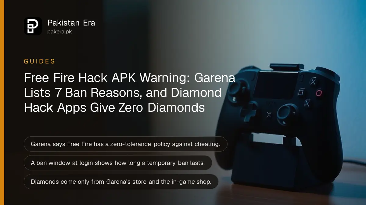 A black wireless game controller and a smartphone in a small stand on a desk under soft blue evening light