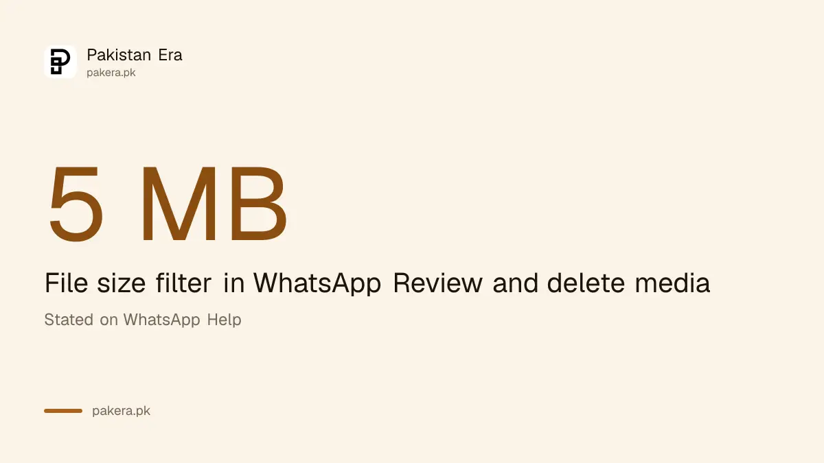 Statistic: Larger than 5 MB filter in WhatsApp Review and delete media