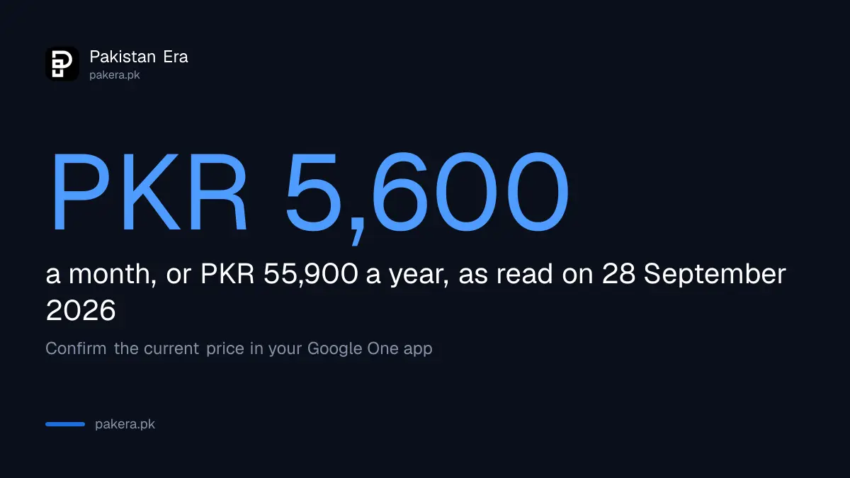 Google AI Pro price in Pakistan: PKR 5,600 a month as last read by Pakistan Era