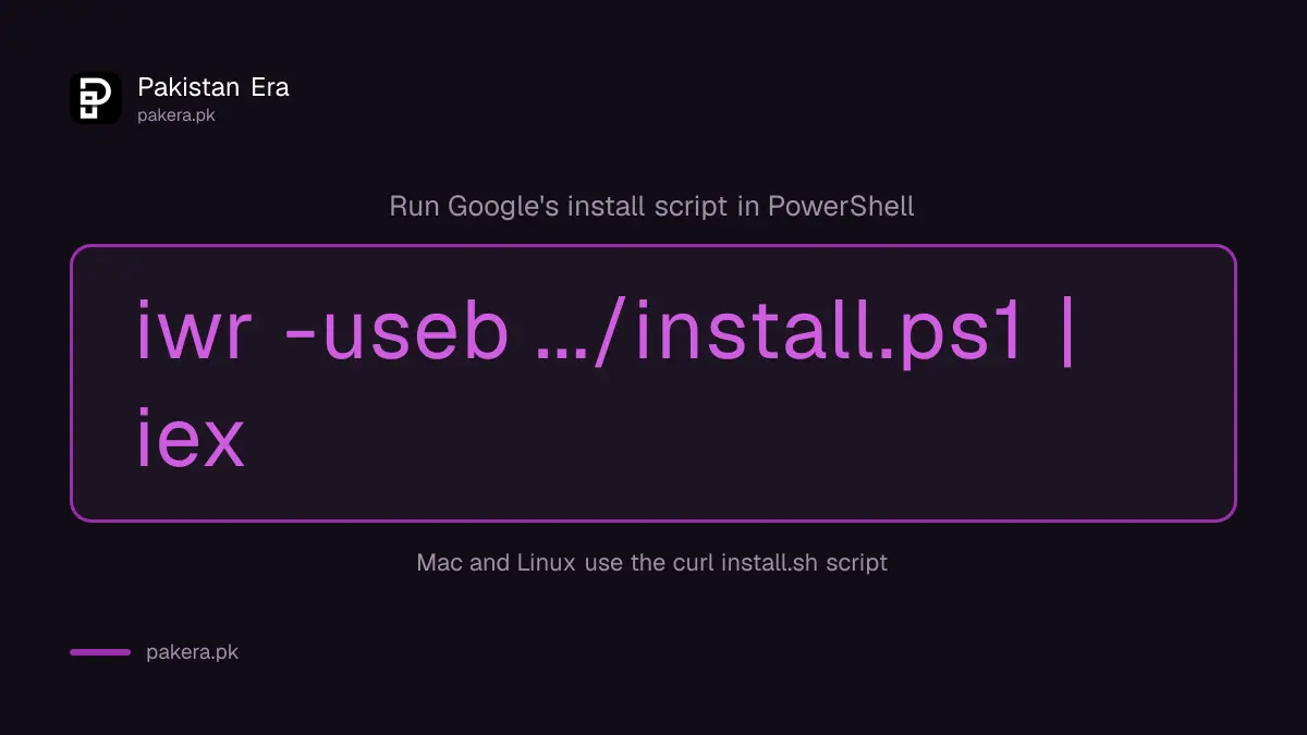 Gemini API CLI install command for Windows PowerShell