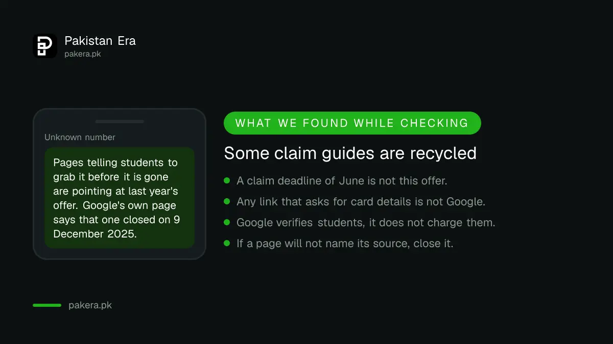 Warning about recycled claim guides for the Gemini student offer