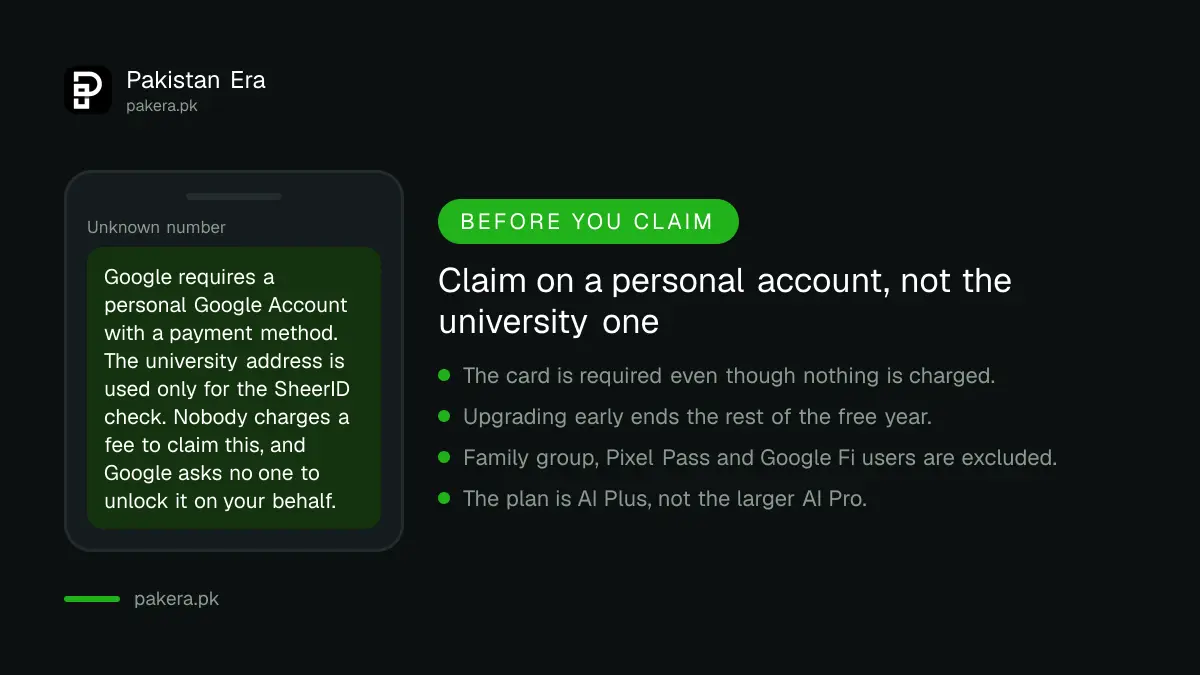 Common mistakes when claiming the free Gemini student offer in Pakistan