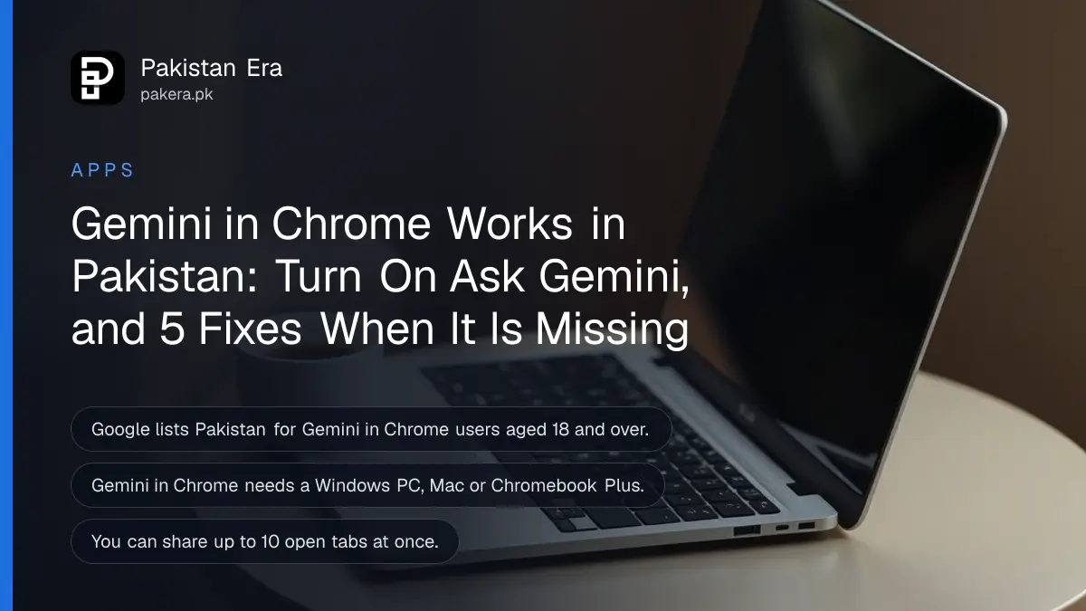 An open silver laptop seen from the side on a café table in morning light, screen glowing, with a cup of coffee beside it