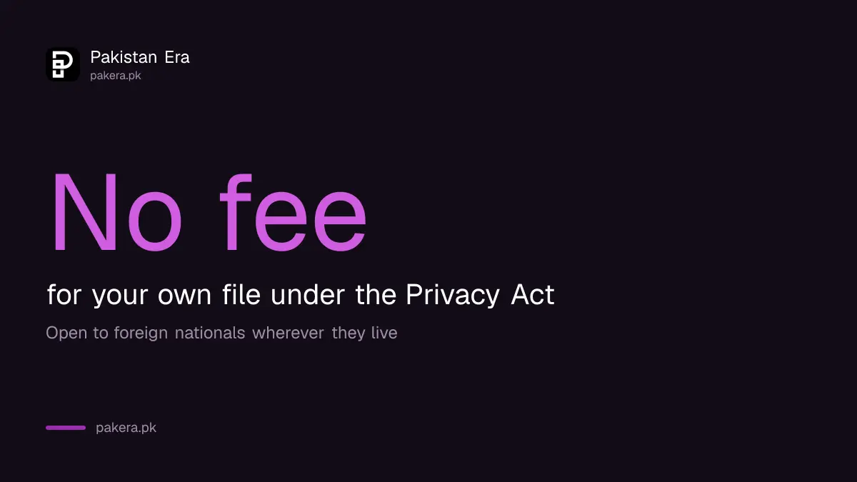 No fee for a Privacy Act request to IRCC for your own Canada visa file