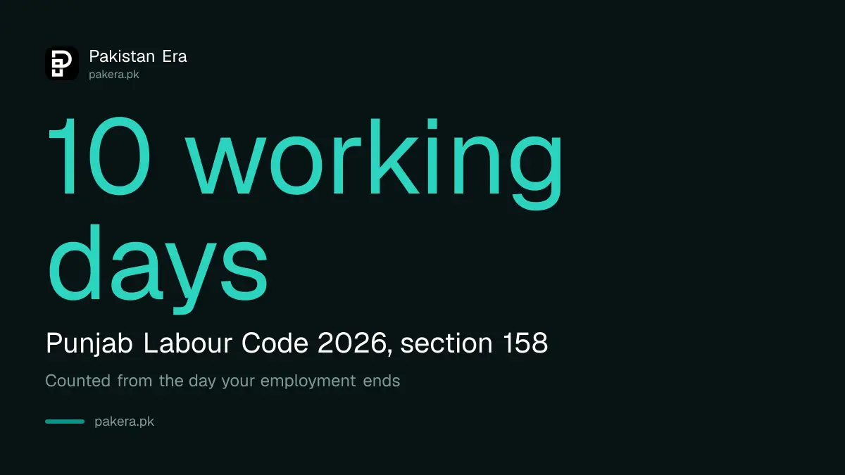 Punjab Labour Code 2026 deadline for an experience certificate: 10 working days after the job ends
