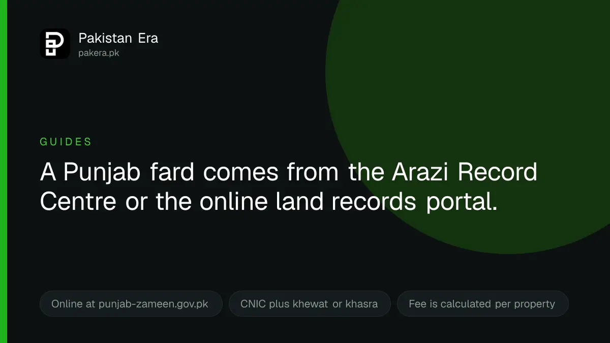 How to get a fard of your land in Punjab