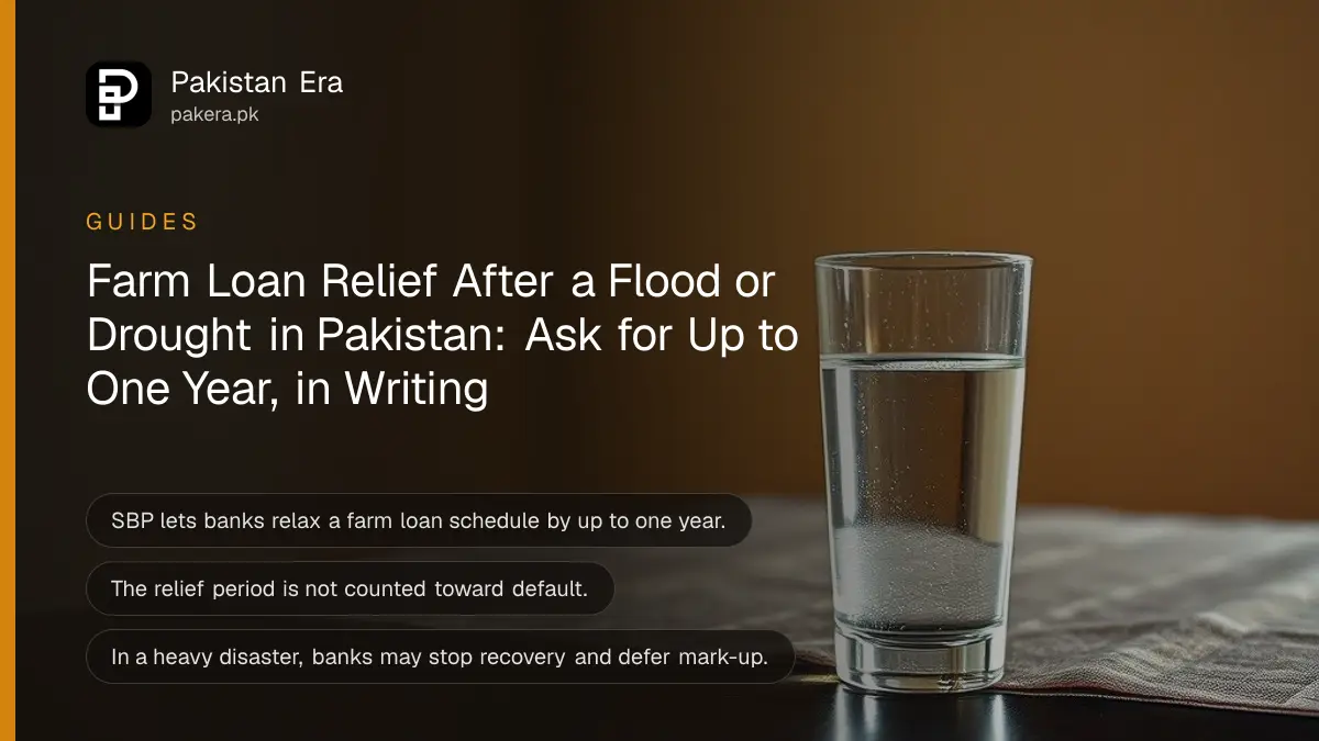 A smooth stone and a glass of water on a dark wooden table against a plain cream wall in soft daylight