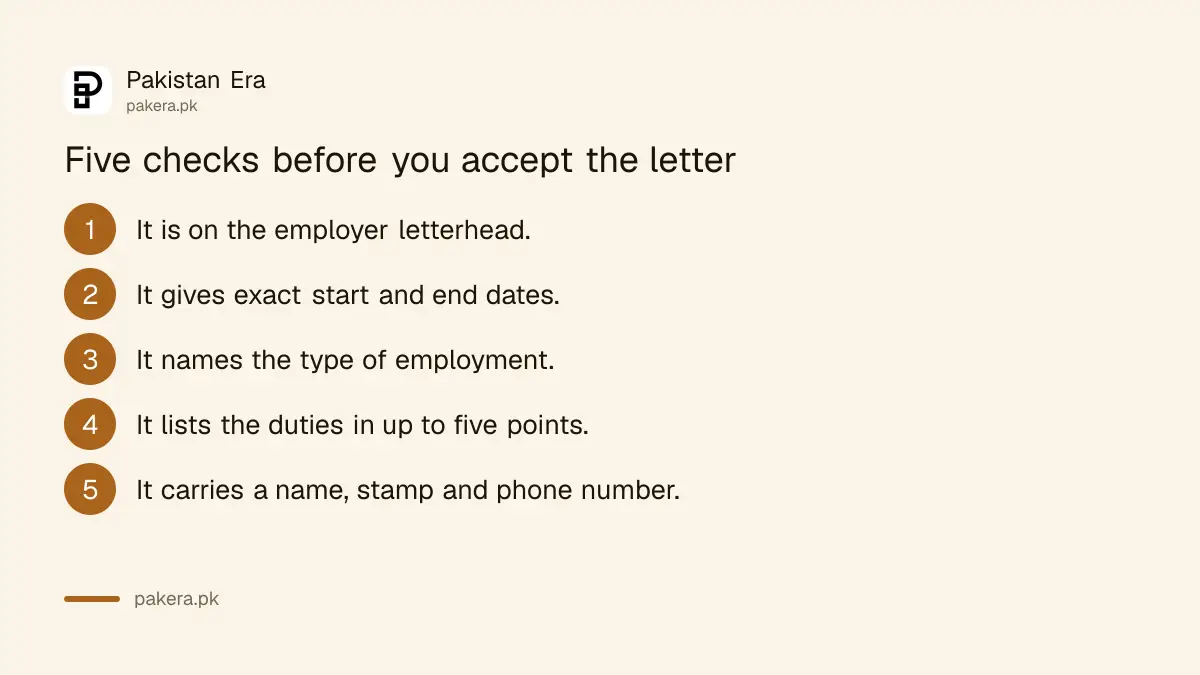 Five checks before you accept the letter