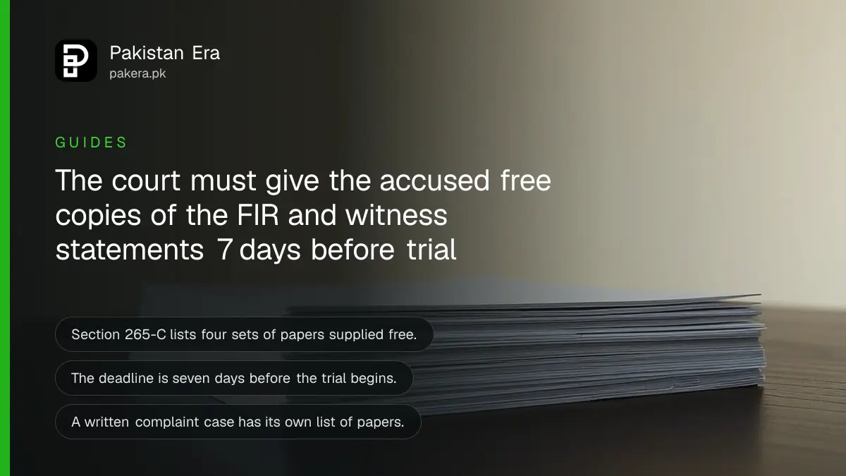A stack of plain blank paper sheets on a dark wooden table, for a guide on getting case papers before trial in Pakistan