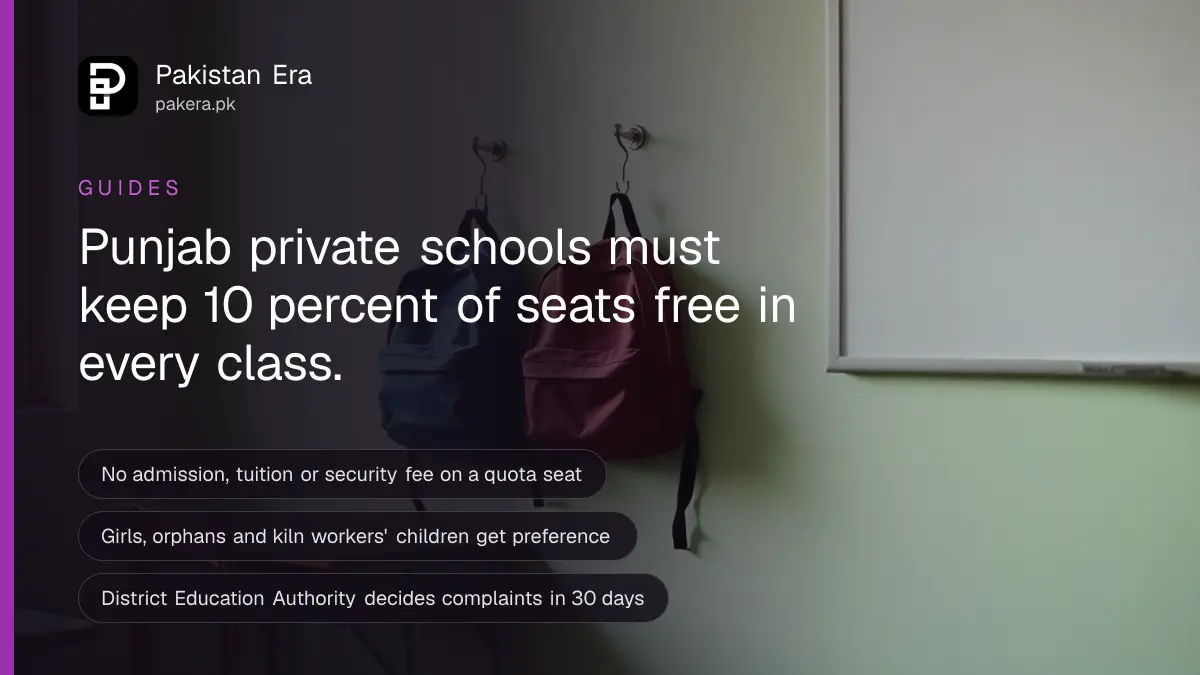 Two small school backpacks hanging on hooks beside an empty wooden classroom desk in soft morning light